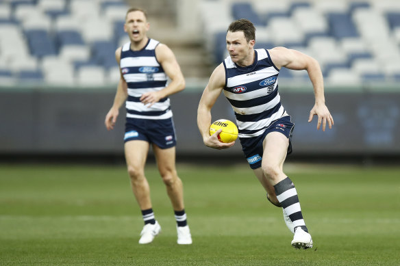 Patrick Dangerfield and the Cats will host the Dogs behind closed doors at GMHBA Stadium.