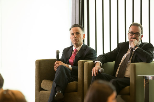 Pesutto (left) when he was shadow attorney-general.