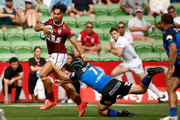 Jordan Petaia showed some promising signs with the ball against the Force.