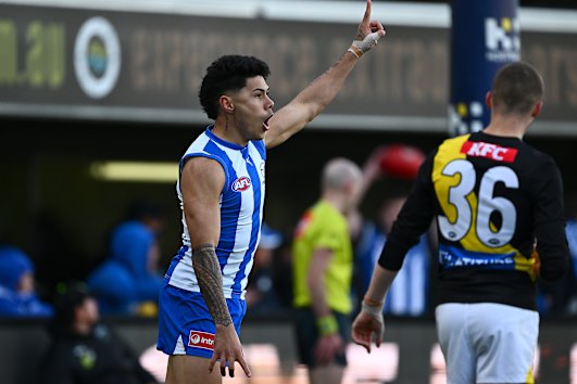 Paul Curtis kicked five goals, including a spectacular one in the third quarter.