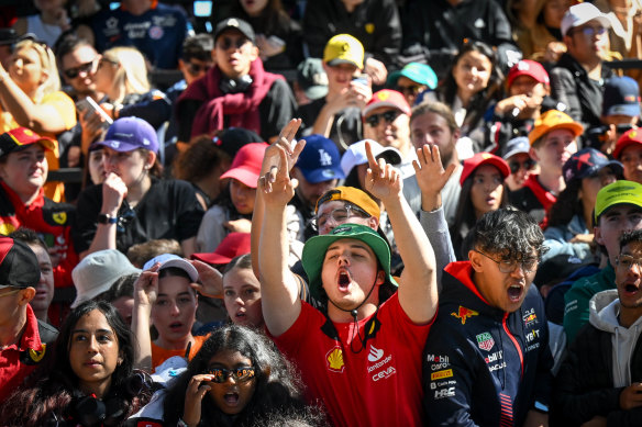 Fans at last year’s Australilan Formula 1 Grand Prix.