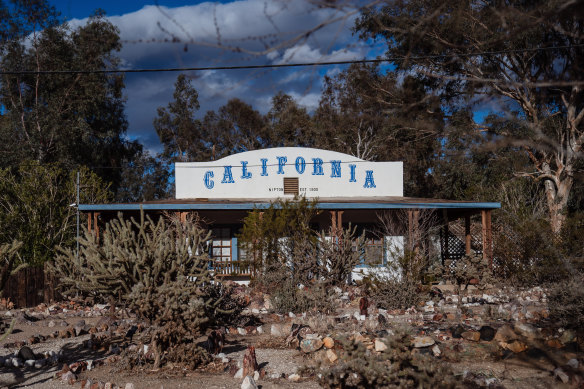 The 100-year-old Hotel California, where silent film star Clara Bow once stayed, is one of a handful of ageing buildings in the desert town.