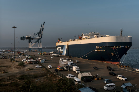 The Hambantota Port, which the Sri Lankan government handed over to China when it couldn’t repay its debt, in Hambantota, Sri Lanka.