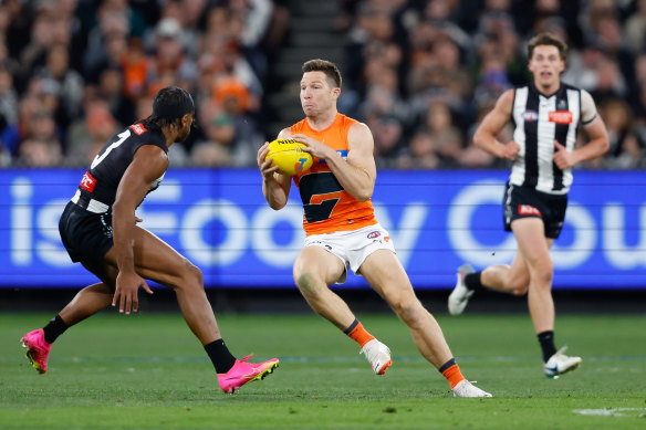 Giants’ captain Toby Greene will renew acquaintances with Collingwood on Saturday after a one-point defeat in last year’s Preliminary Final 