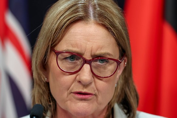 Primeira-ministra vitoriana, Jacinta Allan.