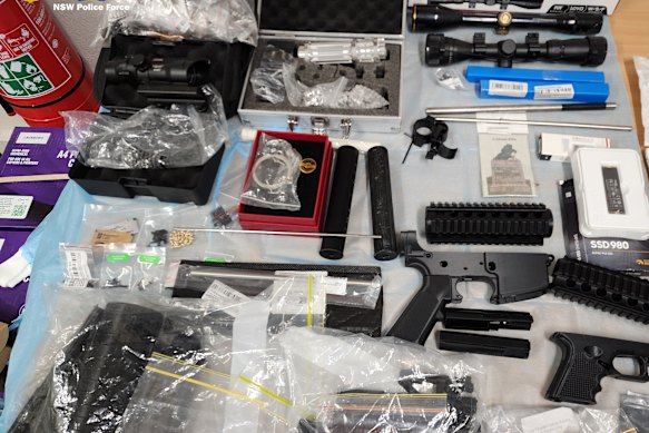 More than 1000 firearms and parts, including hundreds of 3D-printed weapons, were seized.