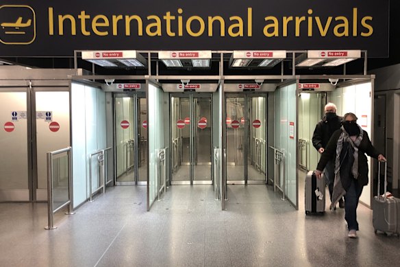 The arrivals terminal at London Gatwick airport has fallen silent.