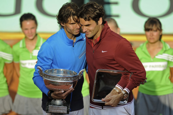 Rafael Nadal and Roger Federer, the original bromance.