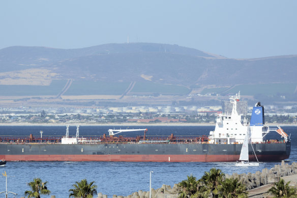 A drone attack on the Israeli-managed oil tanker Mercer Street, pictured, killed two people last week.