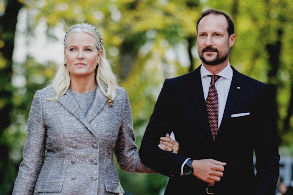 Princesa herdeira da Noruega Mette-Marit e príncipe herdeiro Haakon.