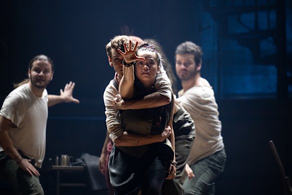 Noah Mullins as Orpheus and Eliza Soriano as Eurydice.