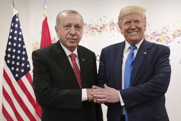 Turkey’s President Recep Tayyip Erdogan and former US president Donald Trump.