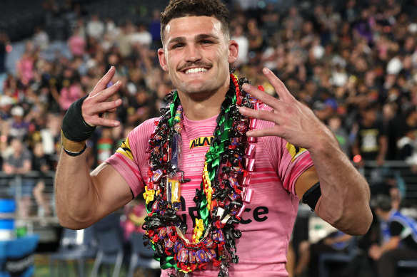 Nathan Cleary is pushing to be fit for round one in Las Vegas.