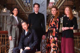 The Strand designers for Life and Leisure. From left: Mary Lou (Bassike ), Akira Isogawa (Akira), Marc Freeman (Camilla&Marc), Genevieve Smart and Alex Smart (Ginger and Smart). 