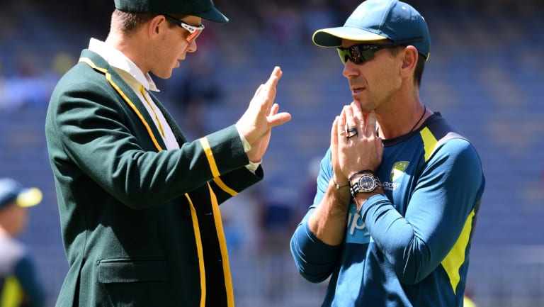 Brains trust: Tim Paine and coach Justin Langer.