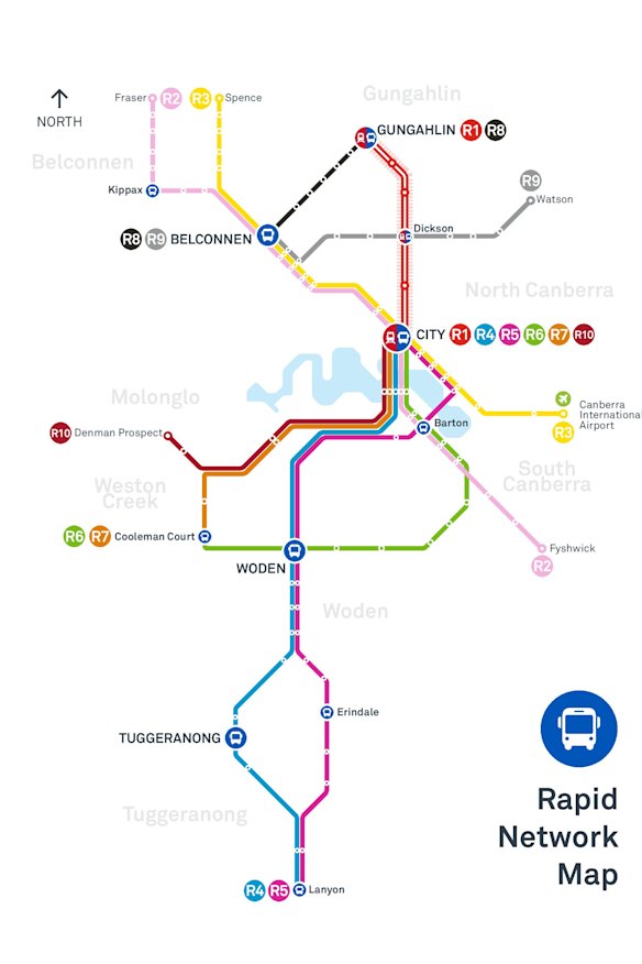 There will be 10 rapid routes including light rail. 