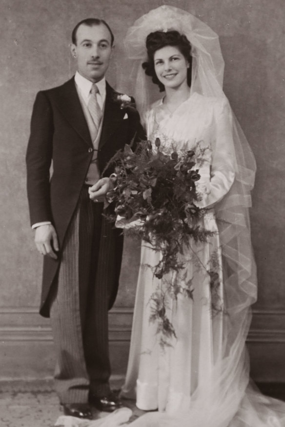 Sonja and Ralph Cowan on their wedding day in Glasgow.