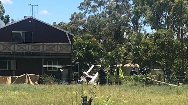 The light aircraft crashed west of Hervey Bay.