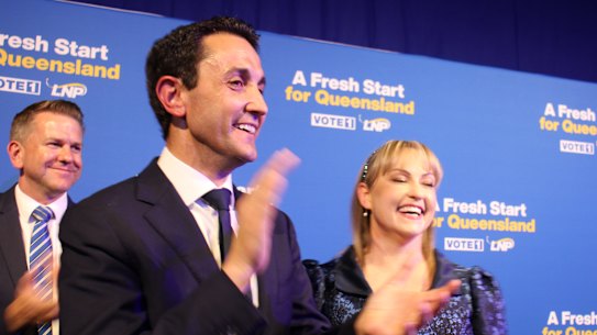 David Crisafulli declares victory in the 2024 Queensland election. 