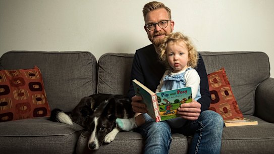 Jens Poser, a father of three who works in strategy and insights at Lion, shares parenting and home duties equally with his wife, Rhiannon, including care of one year-old daughter, Greta.