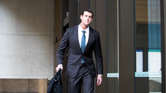 Ben Roberts-Smith outside the Federal Court earlier this month.
