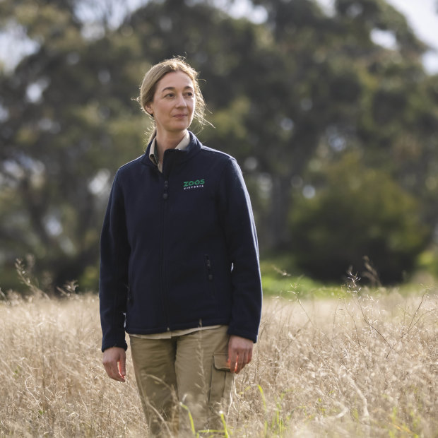 Keeper Lucy Truelson at the world-leading Werribee site spanning 21 hectares – the size of the entire Melbourne Zoo.