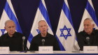 Israeli Prime Minister Benjamin Netanyahu, Defence Minister Yoav Gallant and Cabinet Minister Benny Gantz in October, when they were part of the war cabinet together.
