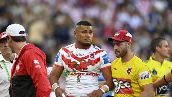 Moses Suli was concussed in the first tackle of the Anzac Day clash.