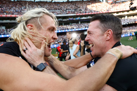 No lock to return: The Magpies enjoyed the ultimate success last season, but the Brisbane Lions have greater support when it comes to picking a grand finalist among the 18 AFL club captains.