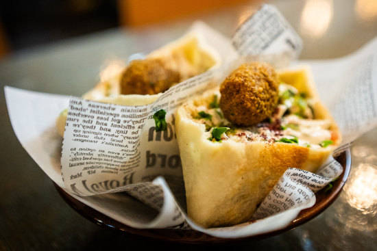 Wazzup Falafel sells its signature dish on skewers, in house-made wraps with hummus; or as a FSP (falafel snack pack).