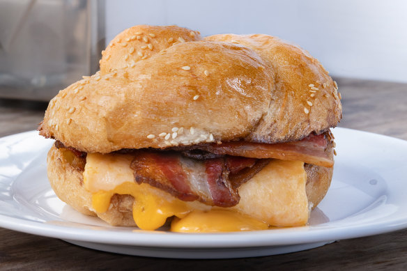 The brilliant bacon, egg and cheese sandwich at Walrus. 