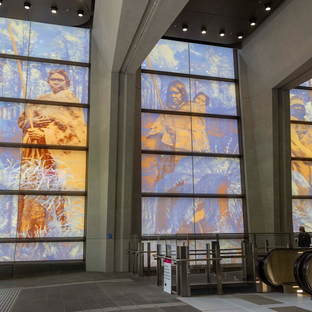 Danie Mellor’s work Forever at State Library station.