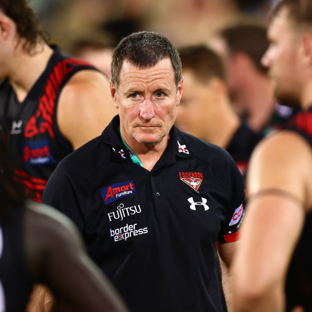 Bombers coach John Worsfold.