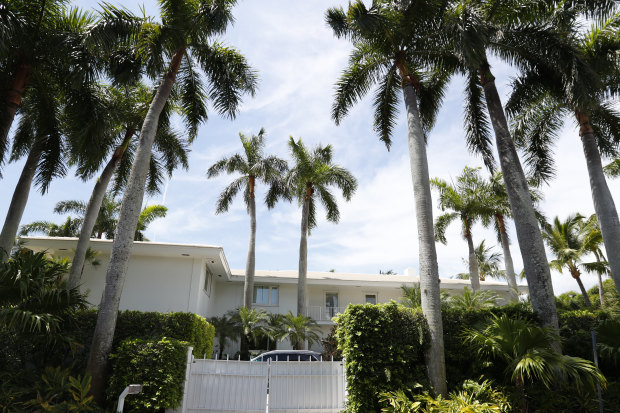 The Florida residence of Jeffrey Epstein in Palm Beach in 2019.