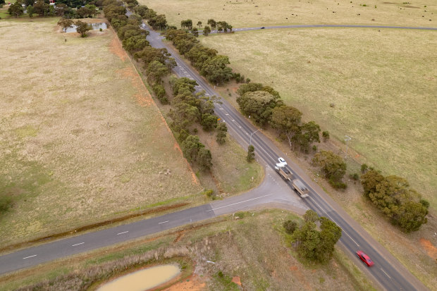 The intersection of Exford and Murphys roads, where the crash occurred, pictured this week.