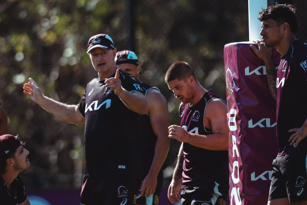 Broncos coach Michael Maguire takes charge of his first pre-season in Brisbane.