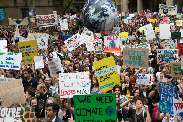 Students have taken to the streets to demand action on climate change.