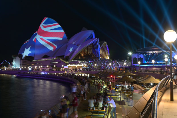 Australia Day celebrations at Circular Quay. 