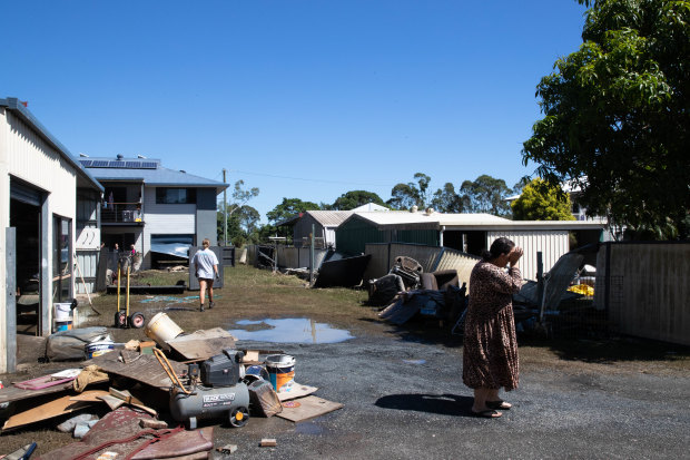 Many residents went home to Woodburn for the first time on Tuesday to find the town destroyed.