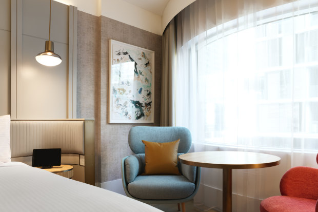 A room in The Porter House Hotel, opposite the southern end of Hyde Park.