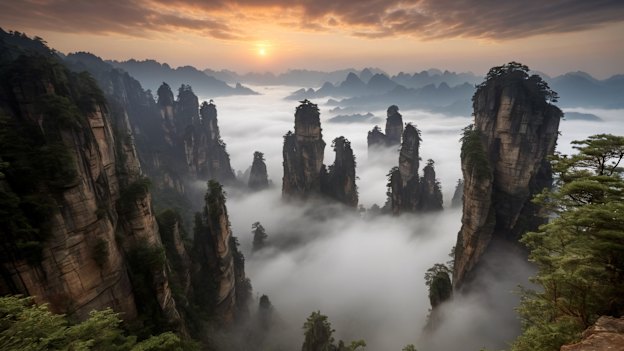 UNESCO-listed Zhangjiajie is among the most astonishing landscapes in China, and inspired the movie Avatar.
