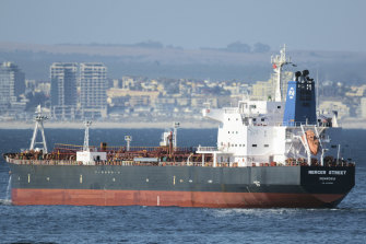 The Liberian-flagged oil tanker Mercer Street, pictured in 2016, was attacked on Thursday night.
