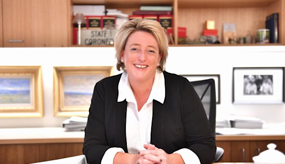 State Coroner Sara Hinchey stepped aside last year.