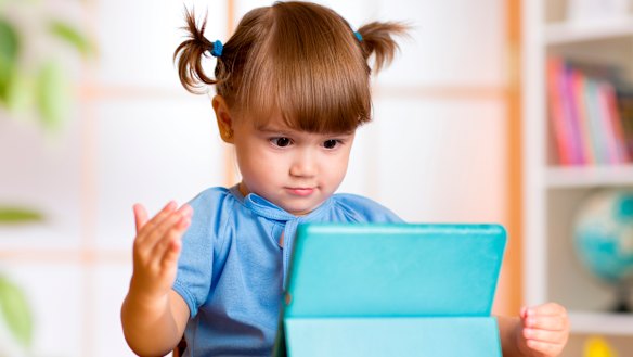 By the age of four, most youngsters are already "self-sufficient" on a tablet or mobile phone.