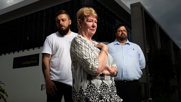 Gambling constraint advocates (from left) Benjamin Hamilton, Joy Van Duinen and Troy Stoltz.