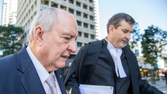 Alan Jones going to court in Brisbane where the Wagner family were suing him for defamation.