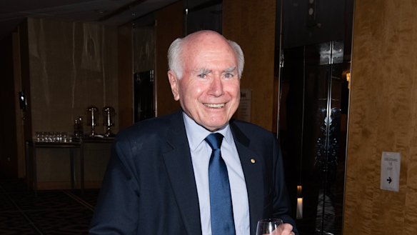 Former prime minister John Howard arrives at the Sofitel Wentworth in Sydney.