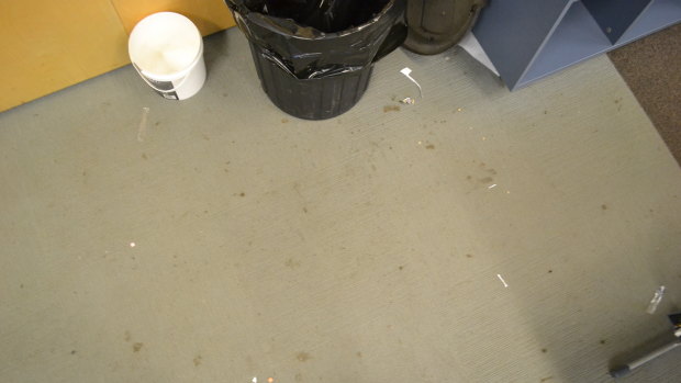 A dirty floor at a Melbourne school.