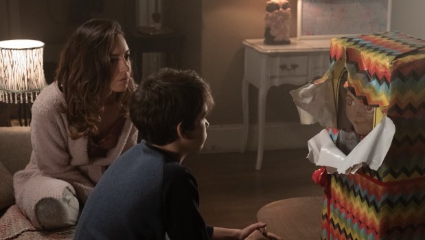 Aubrey Plaza (left) and Gabriel Bateman star in Child's Play. 