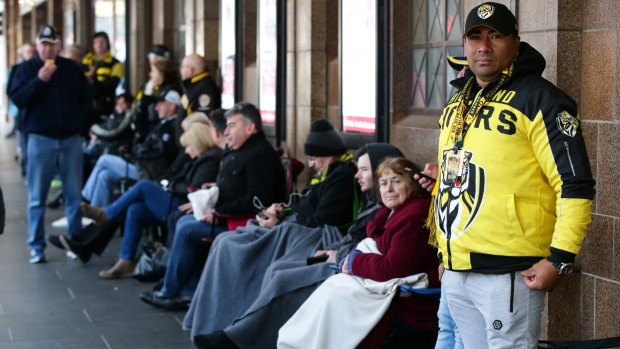 The freezing wait for finals tickets.